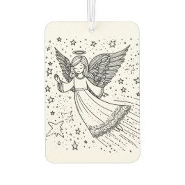 Ambientador Ángel guardián de arte blanco y negro