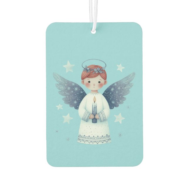 Ambientador Ángel sosteniendo una vela (Reverso)