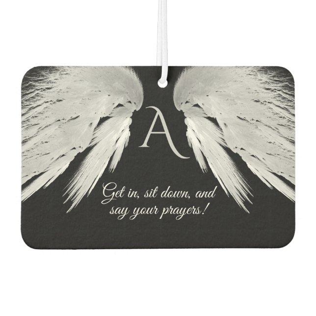 Ambientador ANGEL WINGS Black Monogram Funny (Anverso)