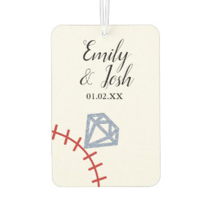Ambientador Anillo de béisbol de foto de parejas