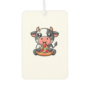 Ambientador Animales de vaca comiendo pizza marigherita comida