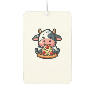 Ambientador Animales de vaca comiendo pizza marigherita comida