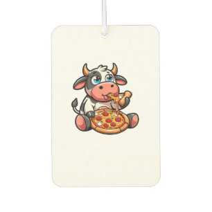 Ambientador Animales de vaca comiendo pizza marigherita comida
