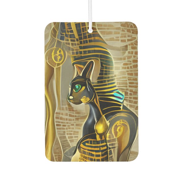 Ambientador Antigua diosa gata egipcia, arte bastet de IA (Anverso)