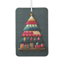 Árbol de Navidad con textura de tela acolchada aco