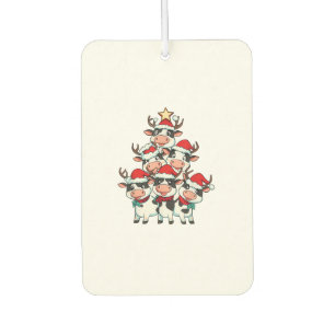 Ambientador Árbol de Navidad de vaca Chicas niños granjeros gr