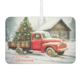 Ambientador Árbol De Navidad En Camión Invierno