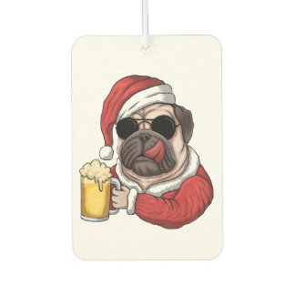 Ambientador árbol de navidad santa claus disfraces cerveza pug