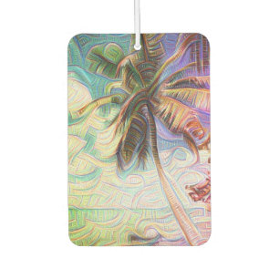 Ambientador Árbol de palma arco iris abstracto en el Caribe de