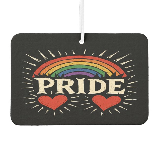Ambientador Arcoiris Retro PRIDE negrita (Anverso)