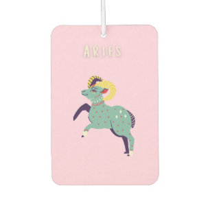Ambientador Aries rosa, zodiaco, impresión de signo estelar