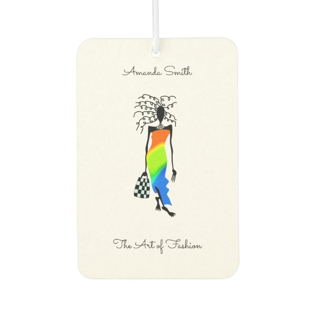 Ambientador Arte africano, elegante y elegante dama de moda (Anverso)