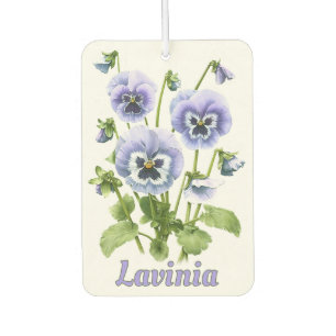 Ambientador Arte Botánico Personalizado de Pensamientos Morado