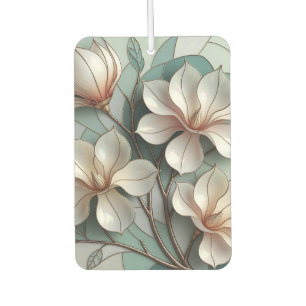 Ambientador Arte de mosaico floral de vidrio emplomado Magnoli