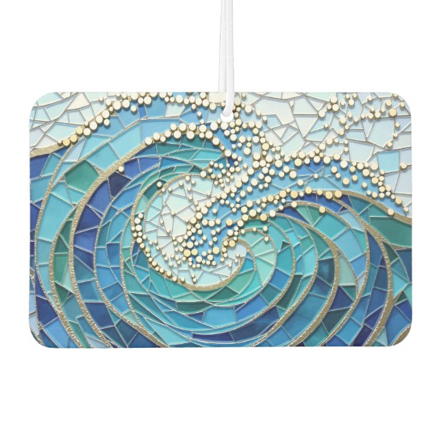 Ambientador Arte en Mosaico de Mar de Olas (Anverso)