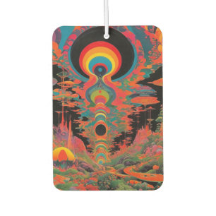 Ambientador Arte Retro Psicodélico de los 60 Vintage Trippy