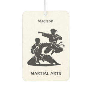 Ambientador Artes Marciales de Nombre Personalizado, Texto y C