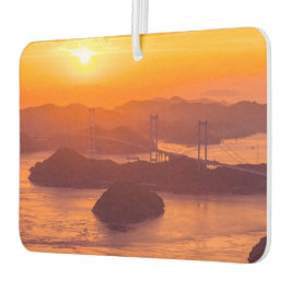 Ambientador Atardecer de niebla en el puente Kurushima Kaikyo