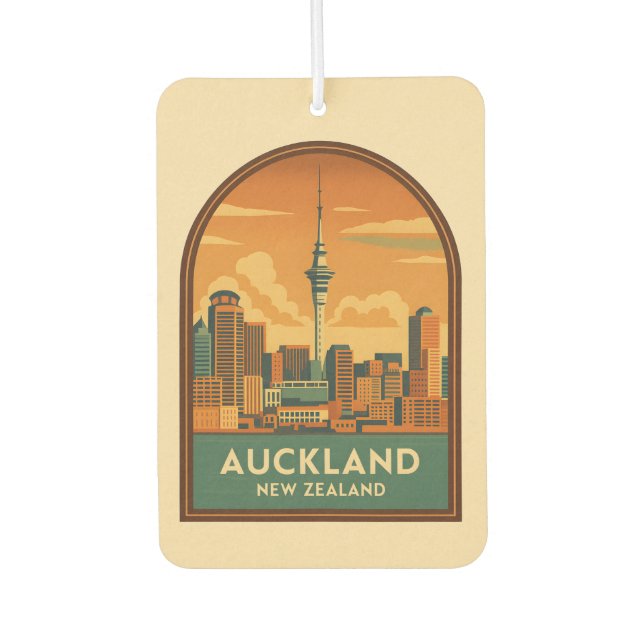 Ambientador Auckland New Zealand City Retro (Anverso)