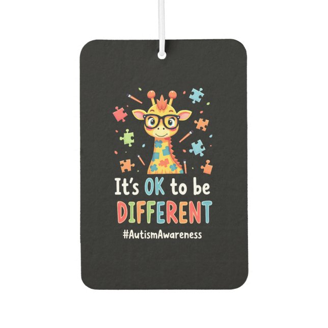 Ambientador Autism Awareness Cute Giraffe Animal Its Ok To Be  (Anverso)