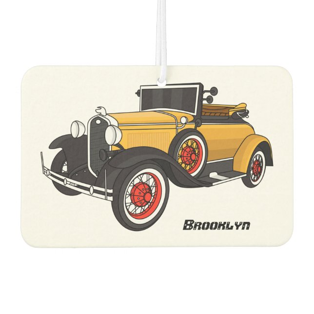 Ambientador Auto amarillo clásico 1931 (Anverso)