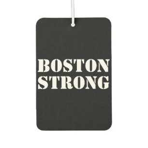 Ambientador Auto blanco negro "Boston Strong"