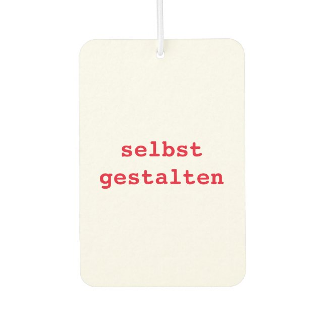 Ambientador Autolufterfrischer  selbst gestalten (Anverso)