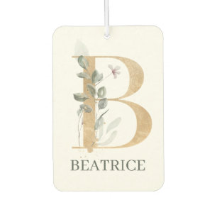 Ambientador B Monograma Floral Personalizado