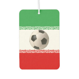 Ambientador Balón de fútbol con bandera iraní