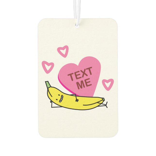 Ambientador Banana Text Me Valentine El día de San Valentín te (Reverso)