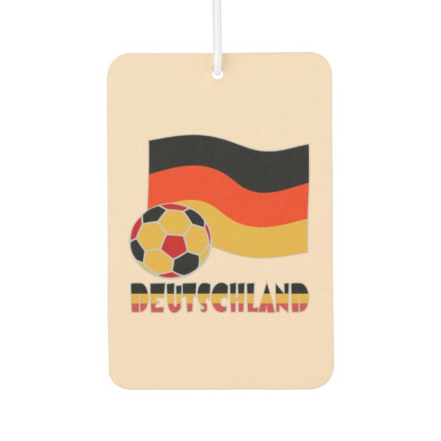 Ambientador Bandera alemana y frontera gris de bola de fútbol (Anverso)