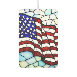 Ambientador Bandera Americana Mosaico de Vidrio Patriótico