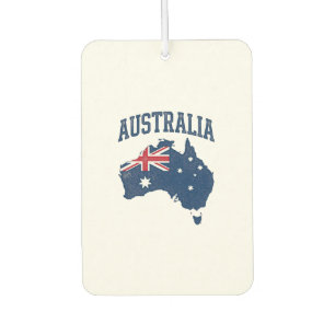 Ambientador Bandera de Australia Mapa Gráfico Antiguo Deterior