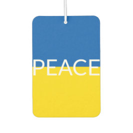 Ambientador Bandera de texto azul personalizado de la paz en U