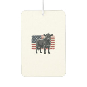 Ambientador Bandera de toro patriótico Gráfico de grabado vint