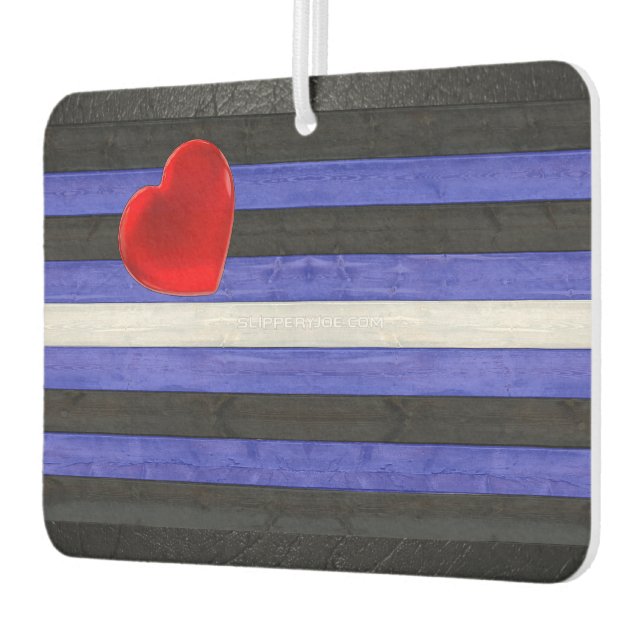 Ambientador Bandera del orgullo de cuero de SlipperyJoe negro  (Izquierda)