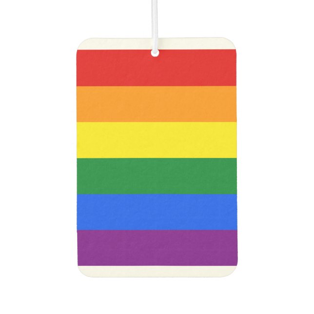 Ambientador Bandera del Orgullo Gay Arcoiris LGBT (Anverso)