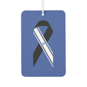Ambientador Bandera israelí azul conmemorativo de la cinta neg