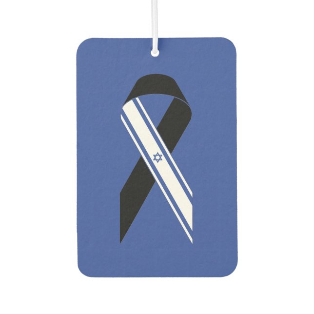 Ambientador Bandera israelí azul conmemorativo de la cinta neg (Anverso)