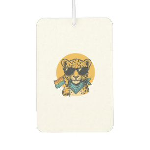 Ambientador Bandera vintage del orgullo del leopardo arcoíris
