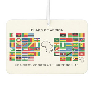 Ambientador BANDERAS DE ÁFRICA con las escrituras de Personali