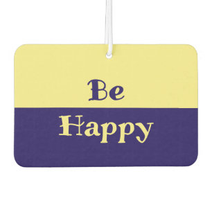 Ambientador Be Happy Car Air Freshener (amarillo y azul marino