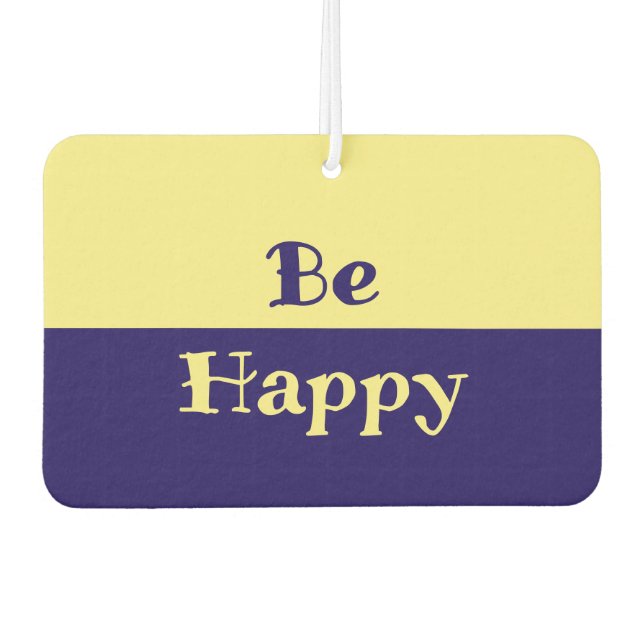 Ambientador Be Happy Car Air Freshener (amarillo y azul marino (Anverso)