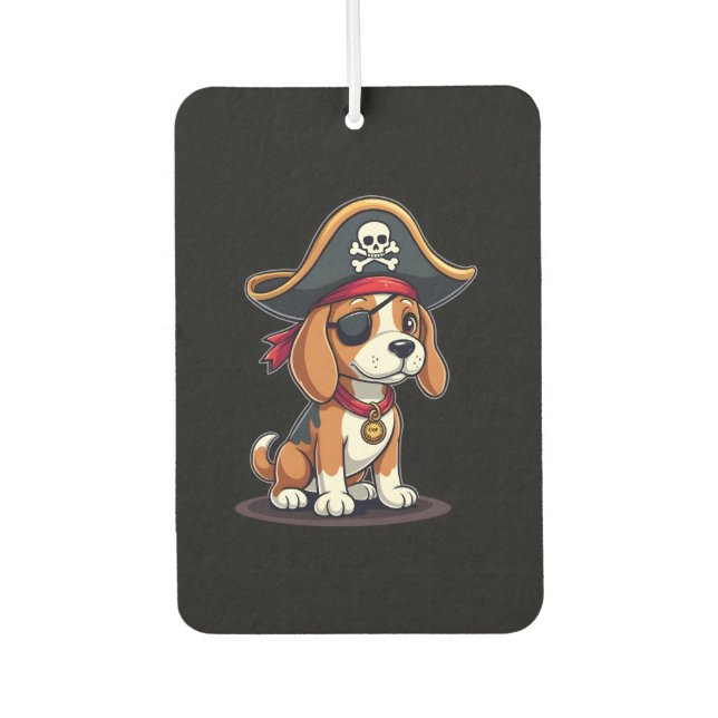 Ambientador Beagle Pirate Costume Jolly Roger Bandera Cruz de  (Anverso)