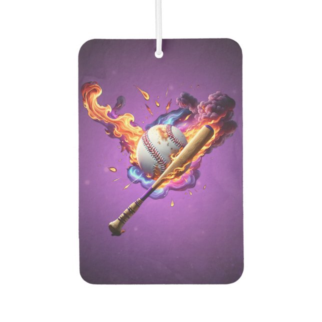 Ambientador Béisbol en llamas. (Anverso)