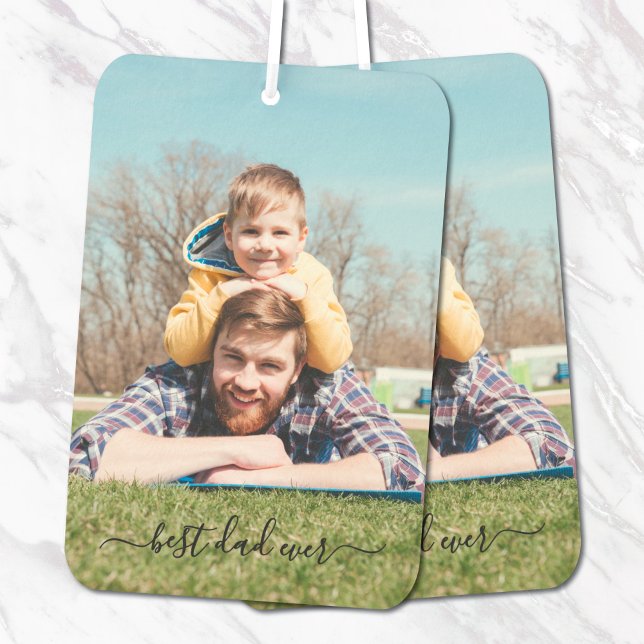 Ambientador Best Dad Ever Photo Script Air Freshener (Subido por el creador)