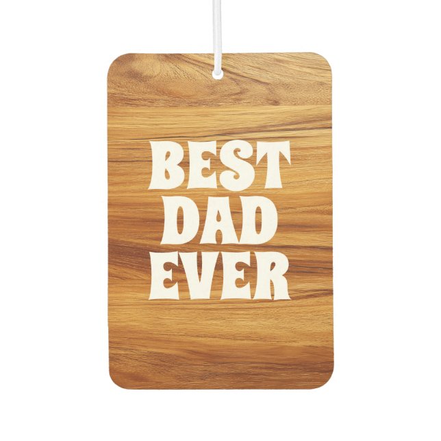 Ambientador Best Dad Ever Teak Wood Photo (Anverso)