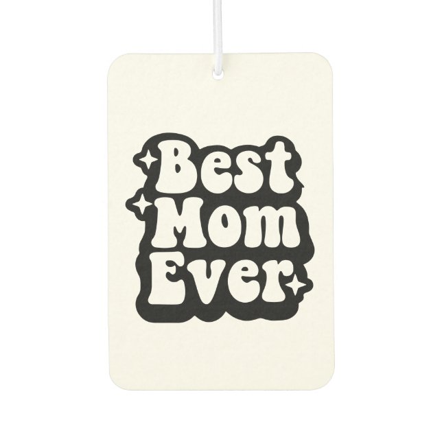 Ambientador Best Mom Ever 1 Custom Photo Retro Groovy (Anverso)