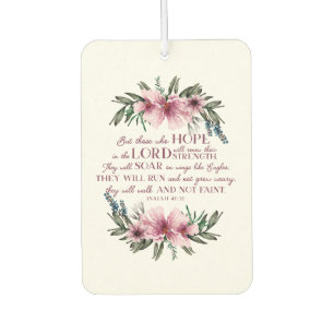 Ambientador Biblia cristiana Verse Isaiah 40 Floral