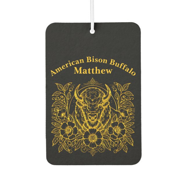 Ambientador Bison de oro entre flores (Anverso)